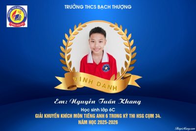 VINH DANH HỌC SINH XUẤT SẮC